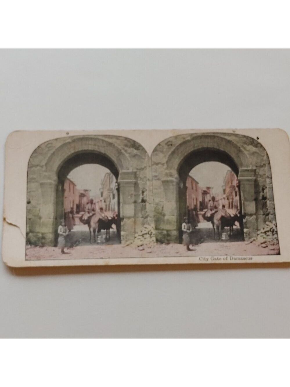 ANTIQUE STEREOGRAPH The City of Damascus